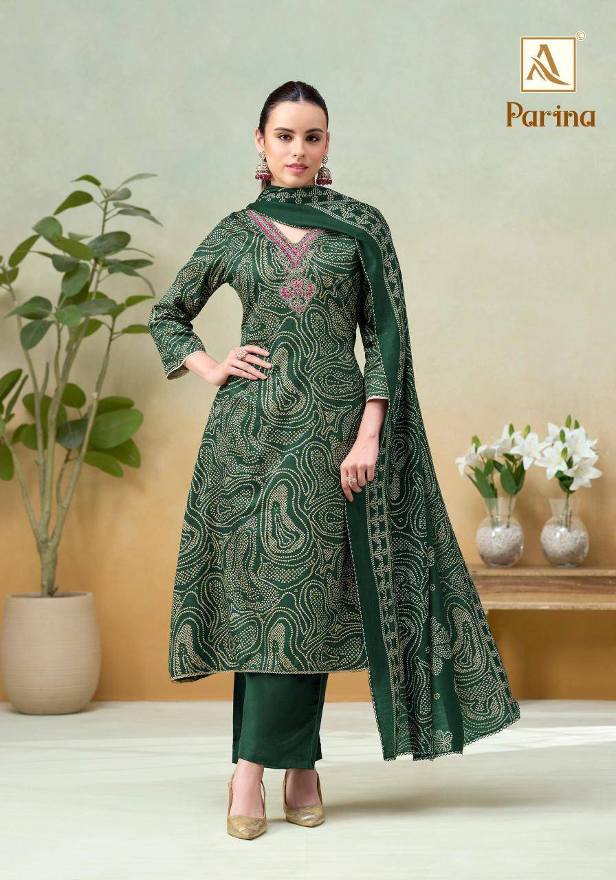 Alok suit parina Designer dress material wholesalers